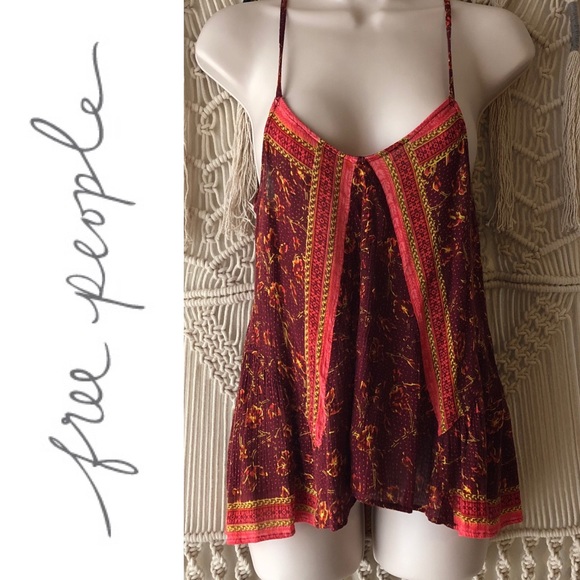 Free People Tops - Free People boho trapeze swing tank top